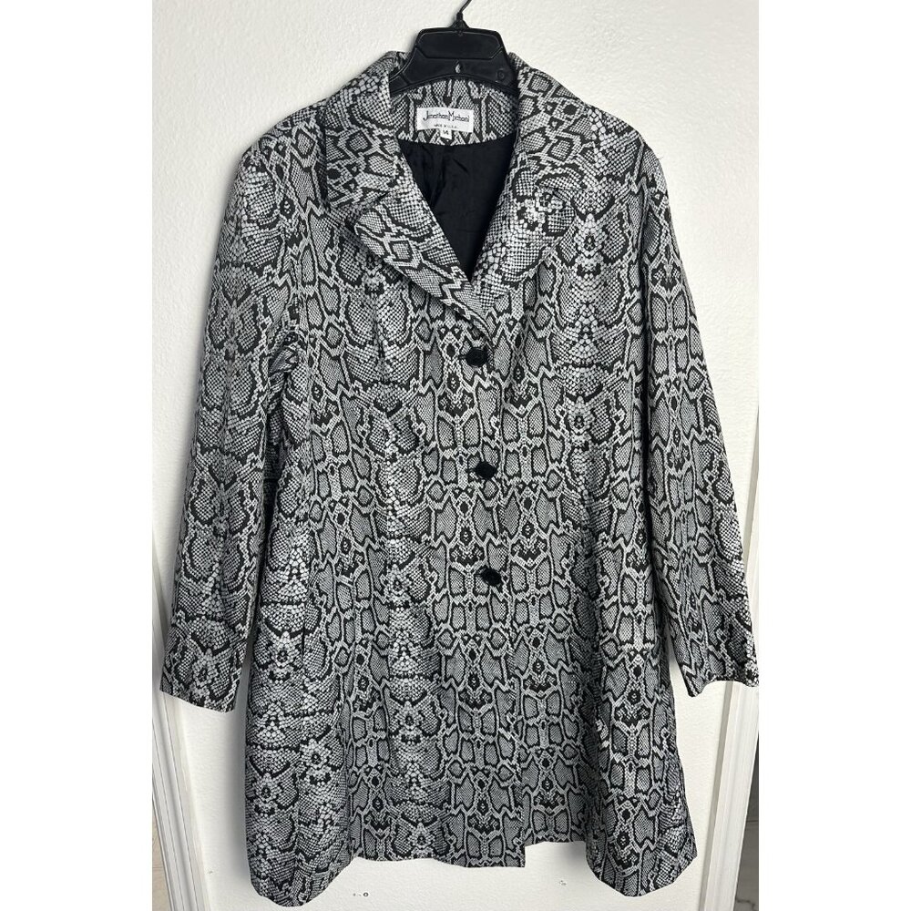 Jonathan Michael Python Snakeskin Print Coat Jack… - image 2